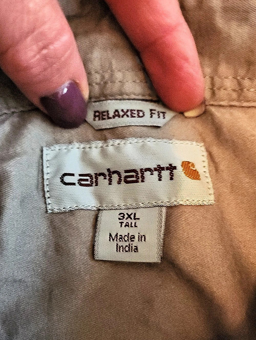 Carhartt Relaxed Fit Plaid Button-Up Shirt 3XL Tall - Picture 2 of 5